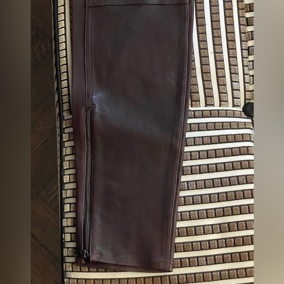 Ralph Lauren Black Label 2014 Original Sample Brown Leather Moto Pants - Picture 8 of 13